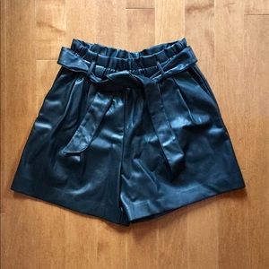 Zara Leather Shorts